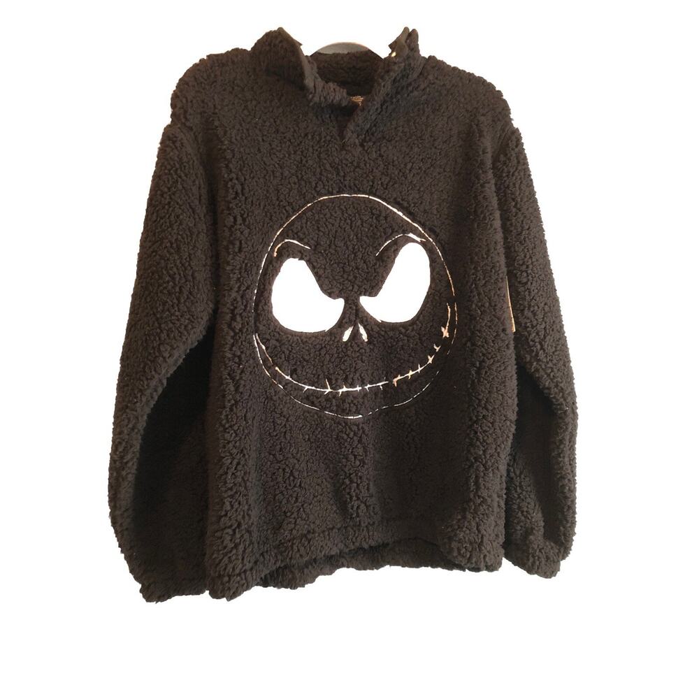 The Nightmare Before Christmas Disney Fleece Pull Over Small Black Inverse Jack